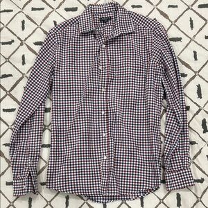 Oxford Red, White, and Blue Checkered Shirt